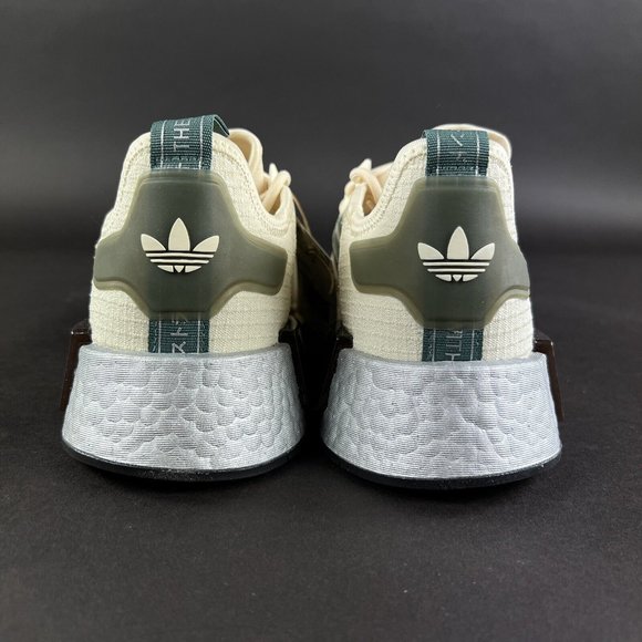 Adidas Women's NMD_R1 Wonder White Olive Green Shoes GX6490 Sizes 7 - 10 - Picture 2 of 9